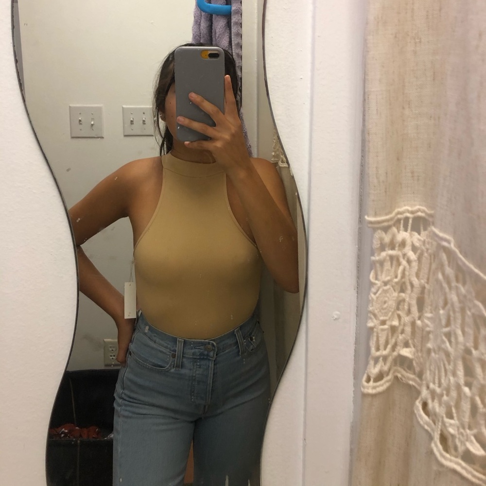 Nude halter top
